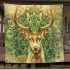 Beautiful deer with large antlers blanket