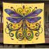 Beautiful dragonfly swirling colors blanket
