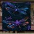 Beautiful glowing dragonflies blanket