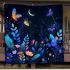 Beautiful night scene with colorful glowing butterflies blanket