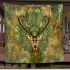 Beautiful stag with large antlers blanket