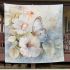 Beautiful watercolor painting of butterflies and flowers blanket