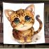 Bengal cat in cute and chibi form blanket