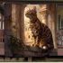 Bengal cat in historical settings blanket