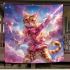 Bengal cat in magical girl transformations blanket