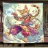 Bengal cat in magical girl transformations blanket