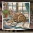 Bengal cat in slice of life settings blanket