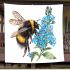 Bumblebee holding an oversized blue blanket