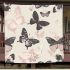 Butterflies and butterfly patterns in soft pink blanket