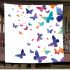 Colorful butterflies flying blanket