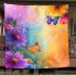 Colorful daisies and butterflies blanket