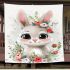 Cute baby bunny with big eyes blanket