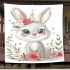Cute baby bunny with big eyes blanket