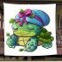 Cute baby turtle cartoon blanket