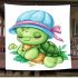 Cute baby turtle cartoon blanket