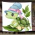 Cute baby turtle cartoon blanket