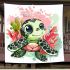 Cute baby turtle colorful corals blanket