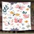 Cute butterflies and flowers pattern blanket