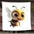 Cute cartoon bee with big eyes blanket