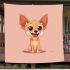 Cute cartoon chihuahua smiling blanket