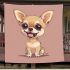 Cute cartoon chihuahua smiling blanket