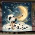 Cute cartoon pandas shooting stars blanket