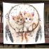 Cute cats with dream catcher area rug blanket