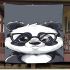 Cute chibi panda wearing glasses blanket