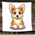 Cute corgi puppy blanket