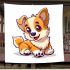 Cute corgi puppy blanket