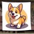 Cute corgi simple line drawing blanket