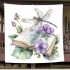 Cute dragonfly perched on an open book blanket