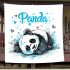 Cute panda in a cartoon style blanket