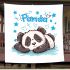 Cute panda in a cartoon style blanket
