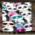 Cute pandas wearing colorful glasses blanket