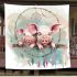 Cute pigs with dream catcher area rug blanket