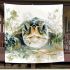 Cute turtle in the watercolor style blanket