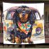 Dachshund with sunglasses blanket