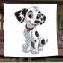 Dalmation puppy with black spots blanket