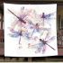 Dragonflies with delicate lace patterns featuring blanket