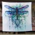 Dragonfly with swirls and patterns blanket