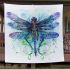 Dragonfly with swirls and patterns blanket