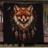 Fox smile with dream catcher area rug blanket