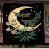 Green dragonflies flying around the moon blanket