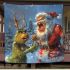 Grinchy crying and dancing santaclaus blanket