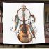 Guitar music notes with dream catcher area rug blanket