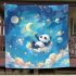 Kawaii anime style panda moon and stars blanket