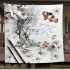 Musical notes and cherry blossoms and clownfish blanket