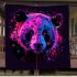 Panda in the style of colorful cartoon realism blanket