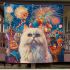 Persian cat in carnival celebrations blanket